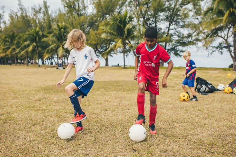Young Futprep player enjoying a football session